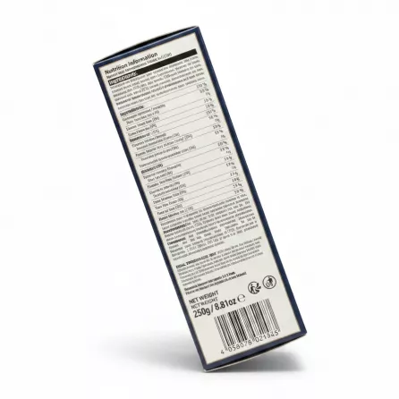 Back of Regal Baklawa box showing ingredients and nutrition information
