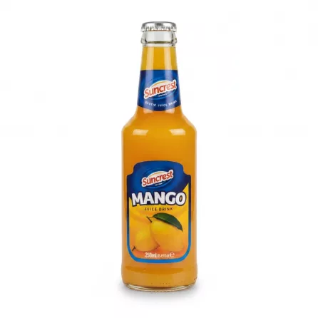 Suncrest Mango Juice Drink in glass bottle front view