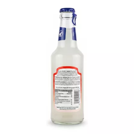 Back label of Suncrest Lychee Juice with ingredients and nutritional info
