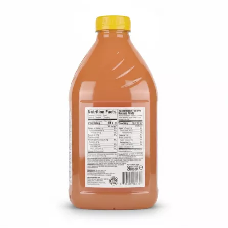 Back label of Regal Finest Pink Guava Drink with nutrition and ingredients