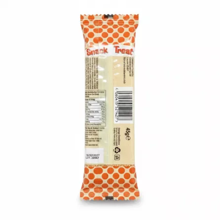 Snack Treat Crunchy Sesame Bar back packaging with barcode