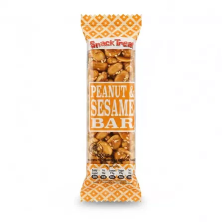 Snack Treat Peanut & Sesame Bar showing front packaging with visible seeds and peanuts