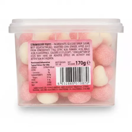 Back view showing ingredients and nutritional info on container