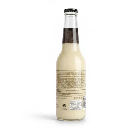 Back label showing ingredients and nutritional facts on Pina Colada bottle