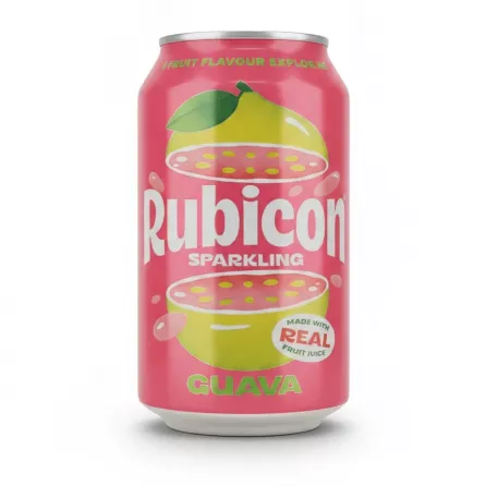 Rubicon sparkling guava drink can
