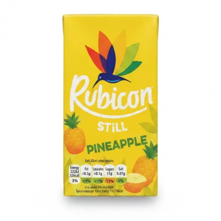 Rubicon Still Pineapple Juice 288ml carton front view