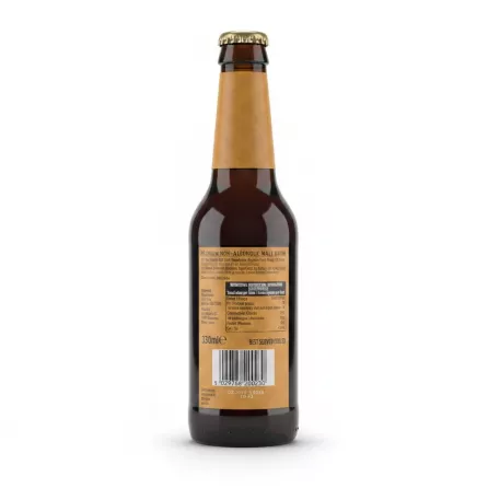 Back view of Megamalt Original bottle showing nutritional information and barcode