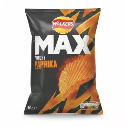 Walkers MAX Punchy Paprika bag front