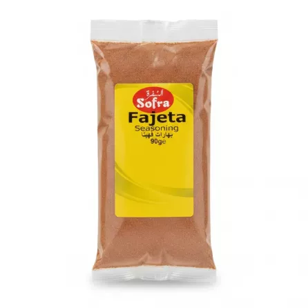 Sofra branded Fajeta seasoning powder 90g in transparent packet