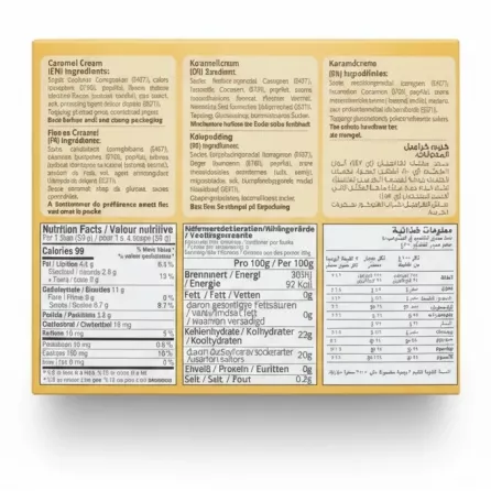 Aruba Crème Caramel ingredients and nutrition facts label