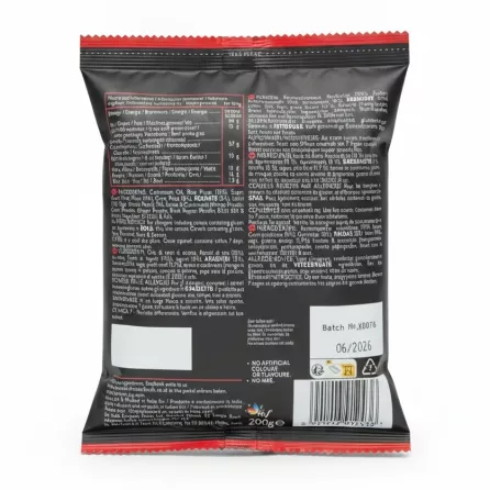 Back of Kohinoor Khatta Meetha snack pack with ingredients and nutrition