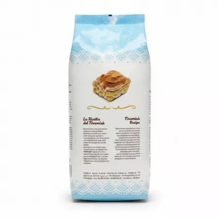 Back packaging showing tiramisu recipe and ingredients