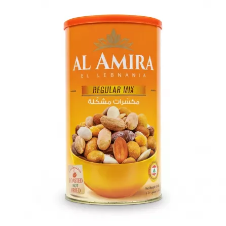 Al Amira Regular Mix container with roasted mixed nuts