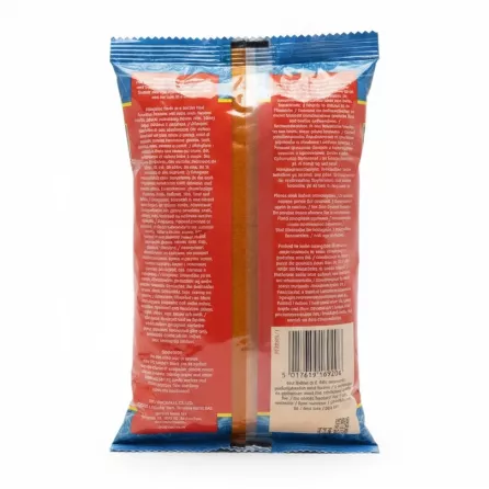 Back view of TRS Kashmiri Chilli Powder pack with barcode and product information