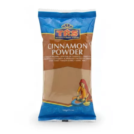 Pack of TRS Cinnamon Powder in blue and brown packaging