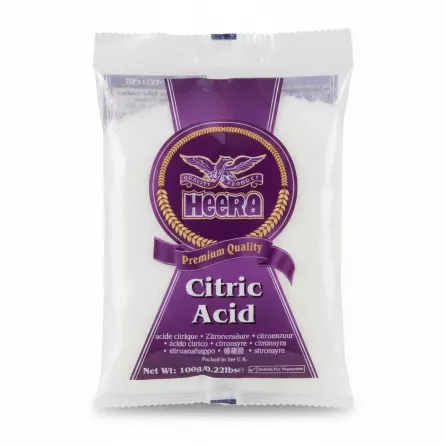 Heera Citric Acid powder 100g front packaging