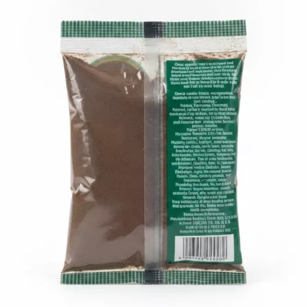 Heera Clove Powder packet back with ingredients and storage information