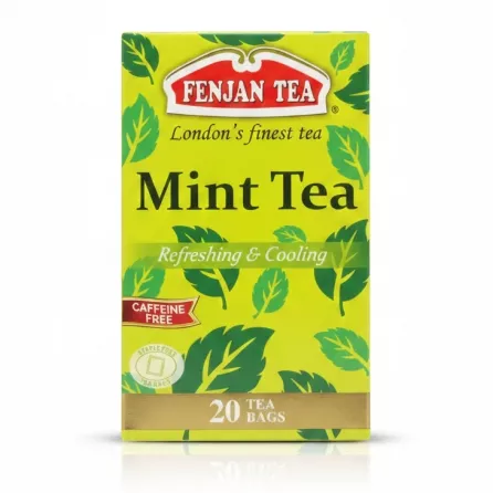 Box of Fenjan Mint Tea with 20 tea bags showing front design