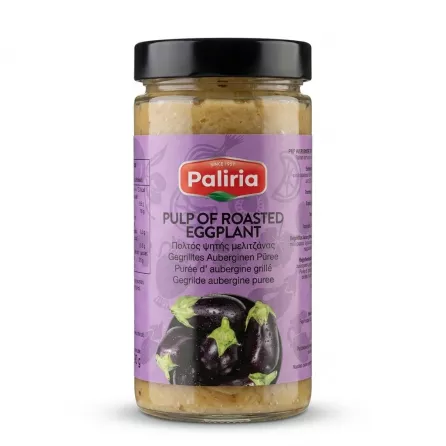 Enhanced Front of Paliria Pulp of Roasted Eggplant glass jar