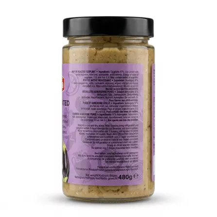 Enhanced Back label with ingredients of Paliria Roasted Eggplant Puree