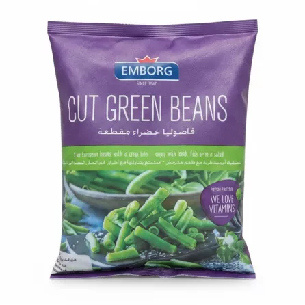Emborg brand pack of cut green beans