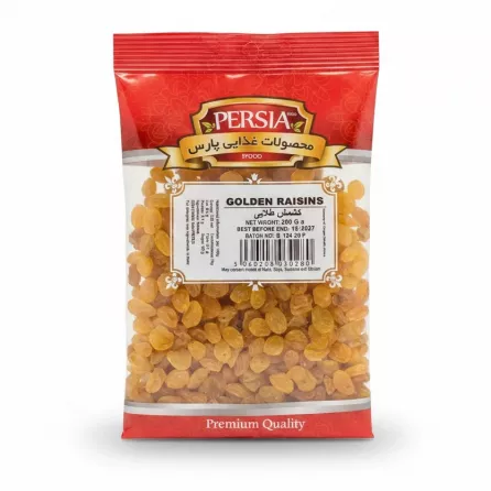 Packet of Persia Golden Raisins front view