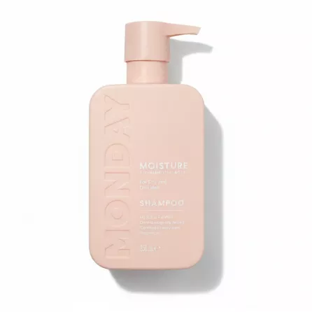 Bottle of Monday Moisture Shampoo for dry and dull hair