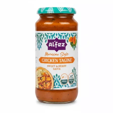 Alfez Moroccan style chicken tagine sauce jar front label