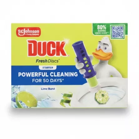 Duck Fresh Discs Lime Burst toilet cleaner packaging front