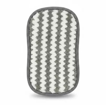 Minky anti-bacterial kitchen cleaning pad in grey and white zig-zag pattern