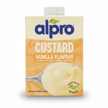 Alpro Custard Vanilla Flavour carton front view