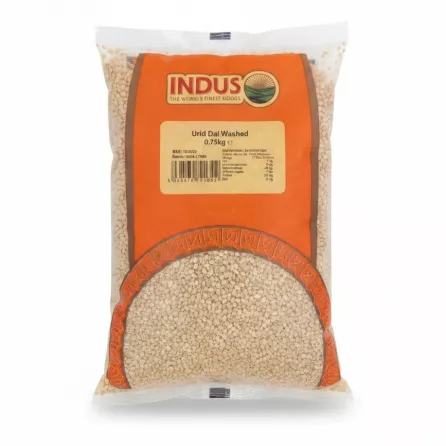 Packaged bag of Indus Urid Dal Washed lentils, 0.75kg