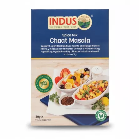 Indus Chaat Masala spice mix packaging front