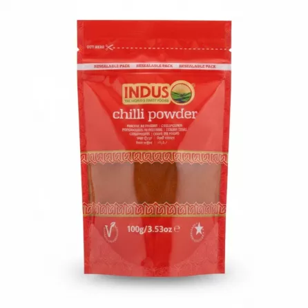 Indus brand red chilli powder pack front view