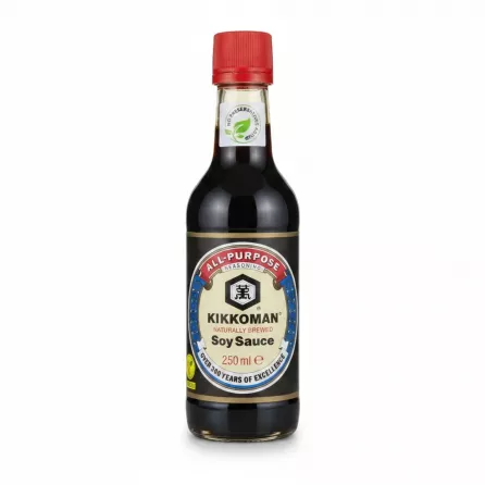 Kikkoman Naturally Brewed Soy Sauce 250ml front label