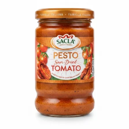 Sacla' Sun-Dried Tomato Pesto jar front view