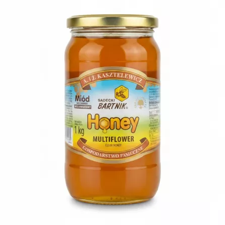 A.i J Kasztelewicz Multiflower Honey 1kg jar front view