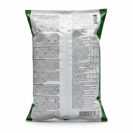 Back of Lay's Green Onion crisps packet showing detailed ingredients and nutritional information