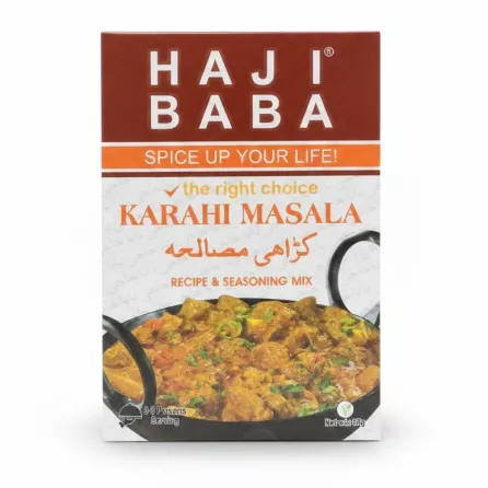 Haji Baba Karahi Masala spice mix box front view