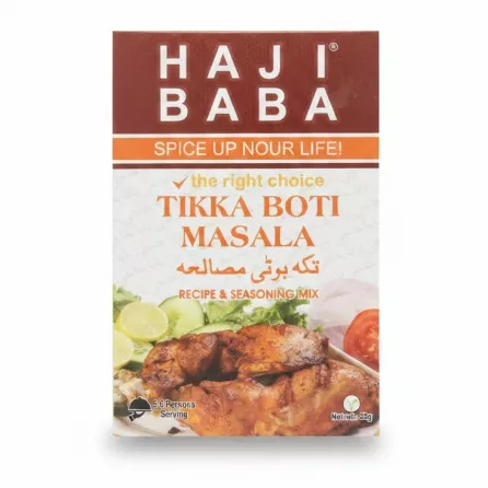 Haji Baba Tikka Boti Masala spice mix box front