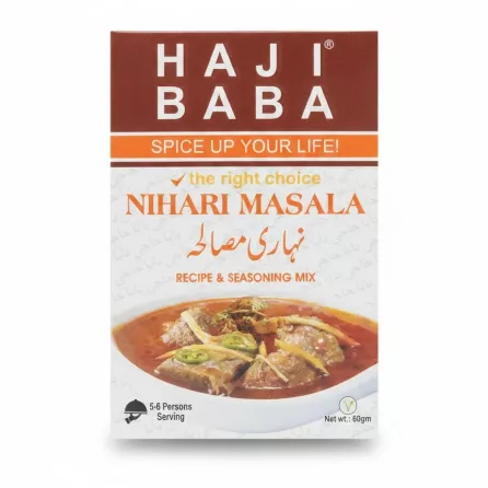 Haji Baba Nihari Masala spice mix box front