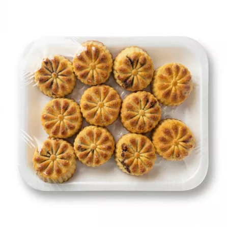 Enhanced Tray of Rayan Assorted Maamoul Patisserie cookies in clear packaging