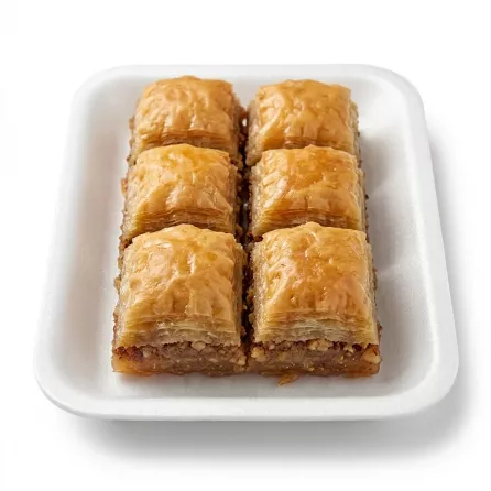 Enhanced Tray of Sweetland Almond Baklava 180g in packaging
