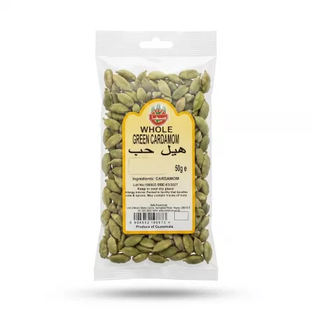 Enhanced Hand holding Safa Whole Green Cardamom 50g packet