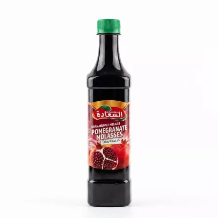 Enhanced Front label of Alsaadah Pomegranate Molasses 700g bottle