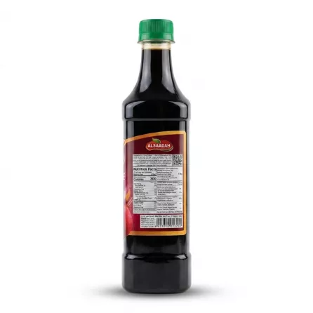 Enhanced Back label with nutrition facts of Alsaadah Pomegranate Molasses 700g