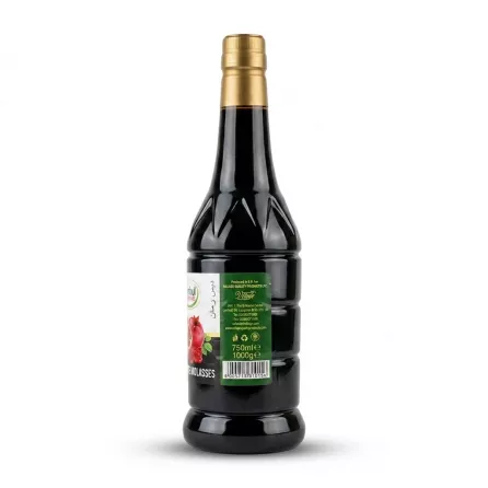 Enhanced Back view of Istanbul Pomegranate Molasses bottle showing price label and brand info