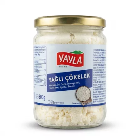 Enhanced Front of Yayla Yağlı Çökelek soft cheese jar 500g