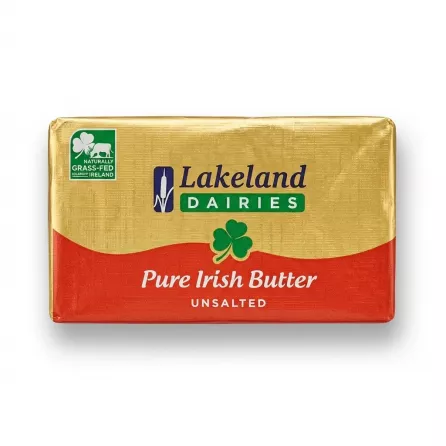 Enhanced Lakeland Dairies Pure Irish Unsalted Butter 250g front packaging