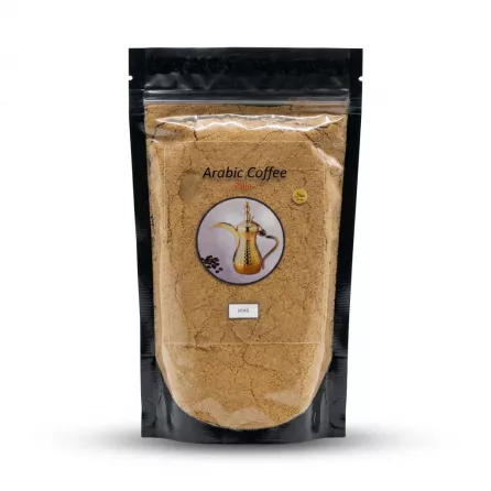 Enhanced Front view of Arabic Coffee Plain 200g resealable pouch